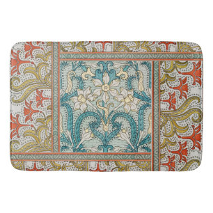 Daffodil chintz art nouveau-blomman tapet badrumsmatta