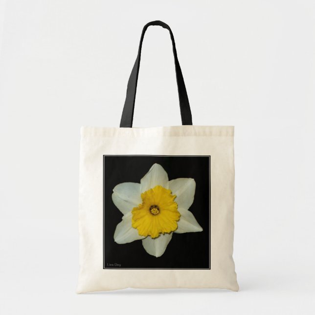 Daffodil Close-up Budget Canvas Tote Bag Tygkasse (Framsidan)