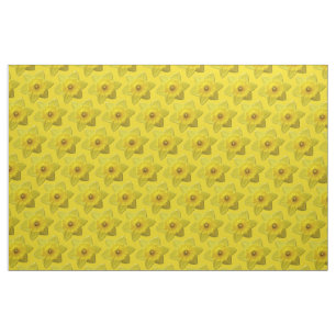 Daffodil Fabric Påsk Flower Gult Fabrics Tyg