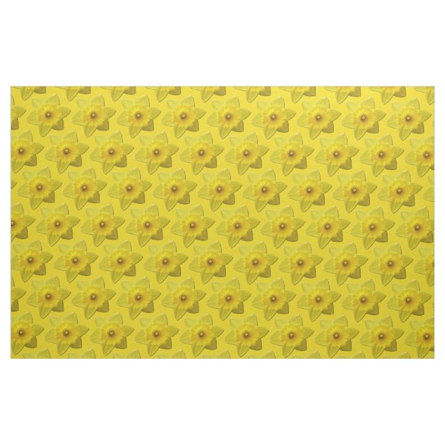 Daffodil Fabric Påsk Flower Gult Fabrics Tyg (Fat Quarter)
