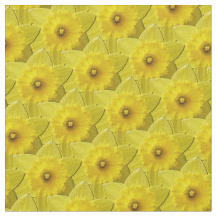 Daffodil Fabric Påsk Flower Gult Fabrics Tyg