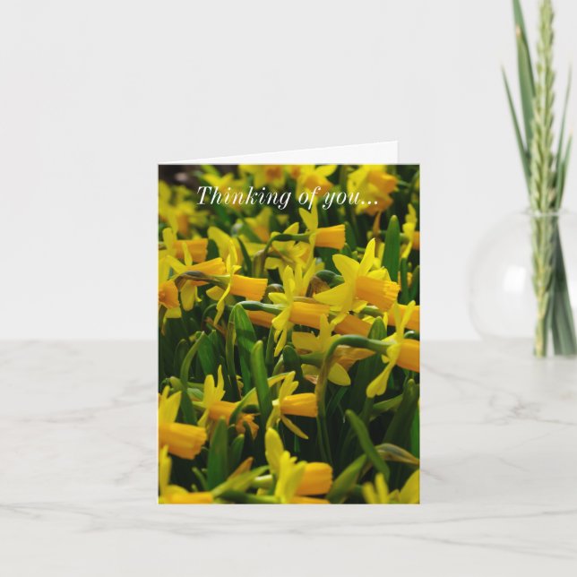 Daffodil-familjen tänker på dig kort (Framsida)