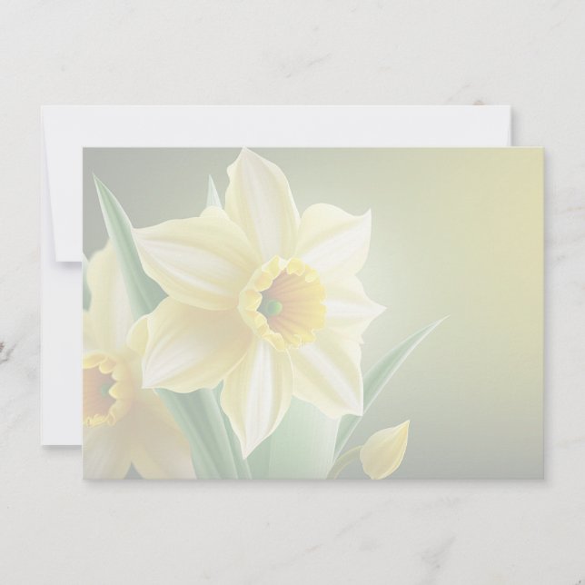 Daffodil Flat Note Card Anteckningskort (Framsida)