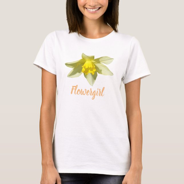 Daffodil Flowcle Circle Top Gult T Shirt (Framsida)