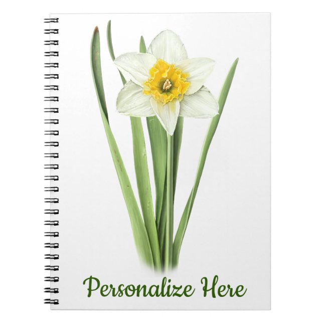 Daffodil Flower Anteckningsbok (Framsidan)