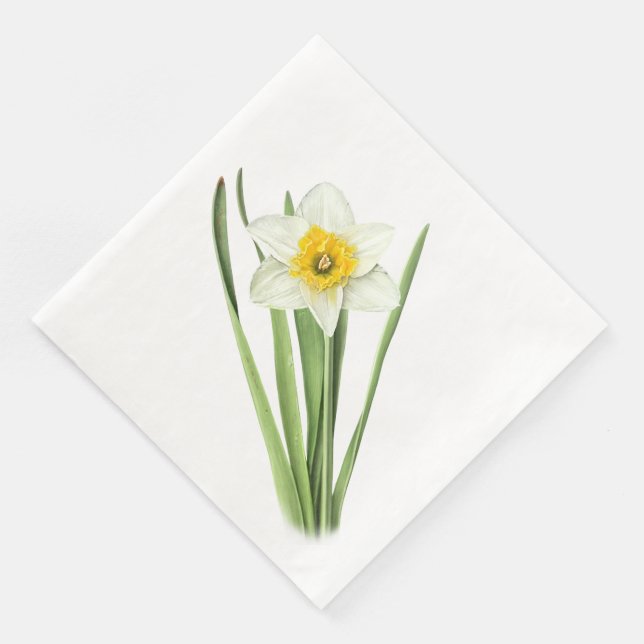 Daffodil Flower Pappersservett (Hörn)