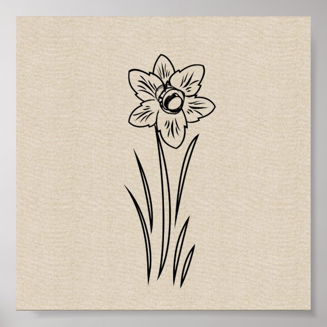 Daffodil Flower Poster (Framsidan)