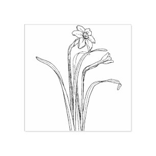 Daffodil Flower Rubber stamp Stämpel