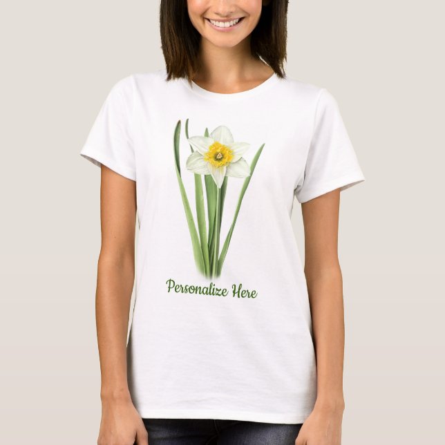 Daffodil Flower T Shirt (Framsida)