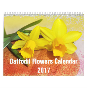 Daffodil Flowers Blommigt 2017 Kalender