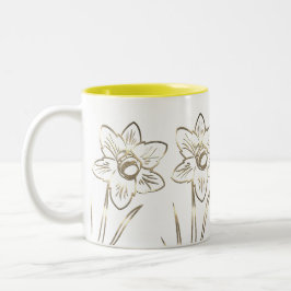 Daffodil Flowers Teckning Gardener Mugg