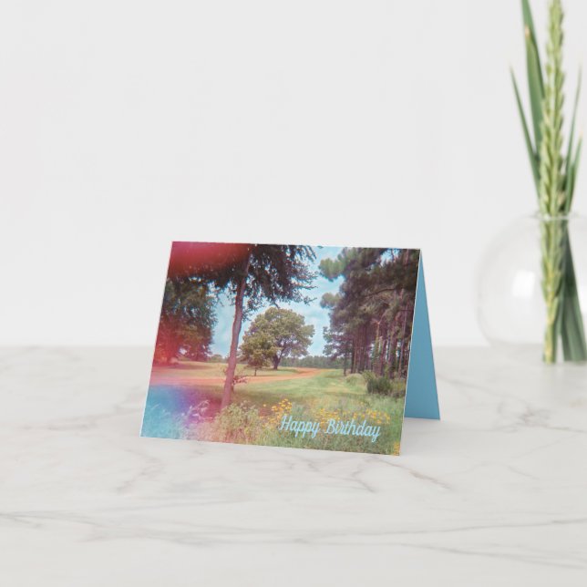 Daffodil Forest Birthday Card Kort (Framsida)
