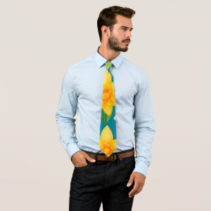 Daffodil Geometric Colorful Personlig Mönster Slips