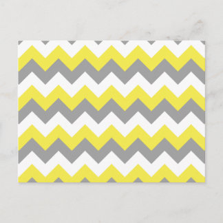 Daffodil Grått och White Zigzag 2 Vykort