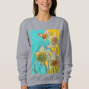 Daffodil Gult daffodils blommigt Vattenfärg Flowe T Shirt