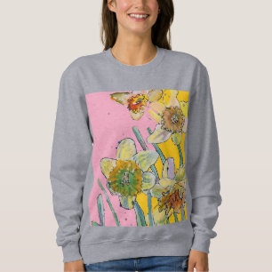 Daffodil Gult daffodils blommigt Vattenfärg Flowe T Shirt
