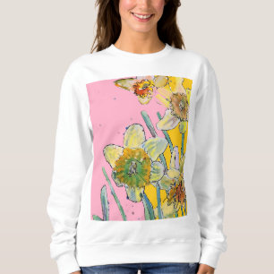 Daffodil Gult daffodils blommigt Vattenfärg Flowe T Shirt