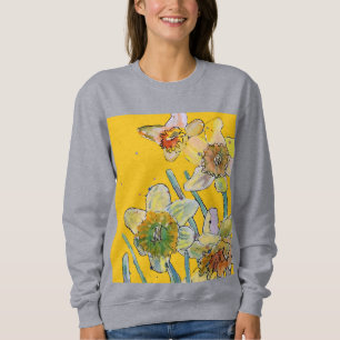 Daffodil Gult daffodils blommigt Vattenfärg Flower T Shirt