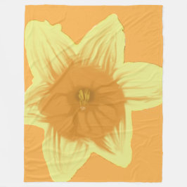 Daffodil Gult Orange Throw Blanket Fleecefilt