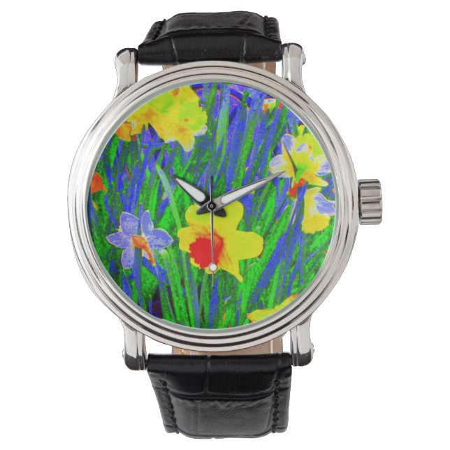 "Daffodil Impressionism" Armbandsur (Framsida)