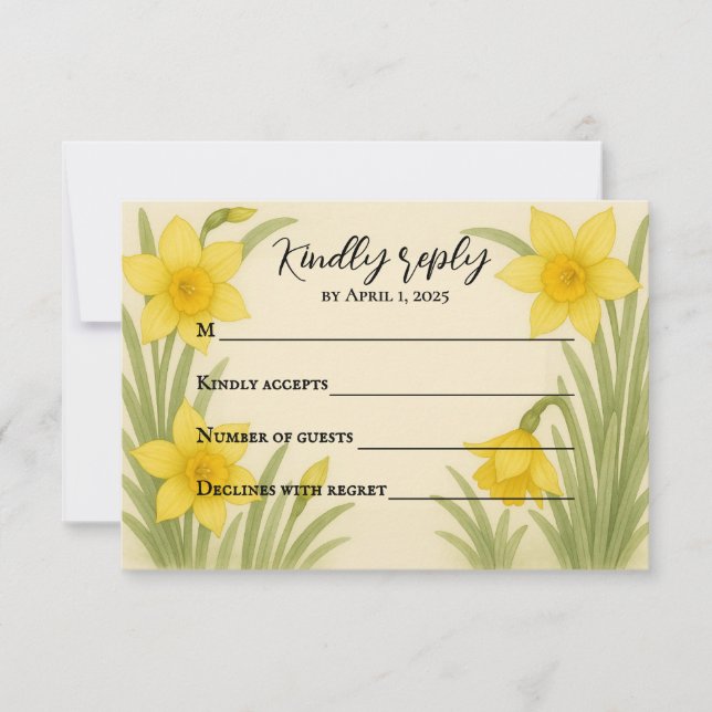Daffodil Kiss OSA kort (Framsida)