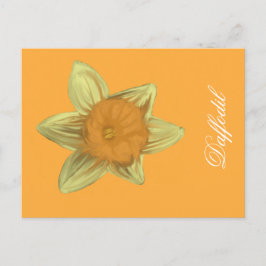 Daffodil Lodrät vykort Orange