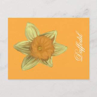 Daffodil Lodrät vykort Orange