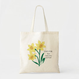 Daffodil March Birth Month Flower Bag Tygkasse