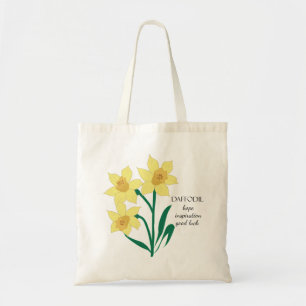 Daffodil March Birth Month Flower Bag Tygkasse