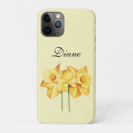 Daffodil monogrammad iphone case