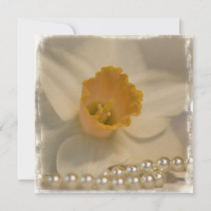 Daffodil- och Pearls-bröllop Inbjudningar