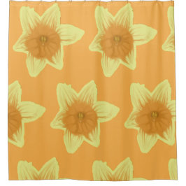 Daffodil Orange & Gult Shower Curtain