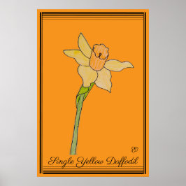 Daffodil-Orange med en Gult Poster