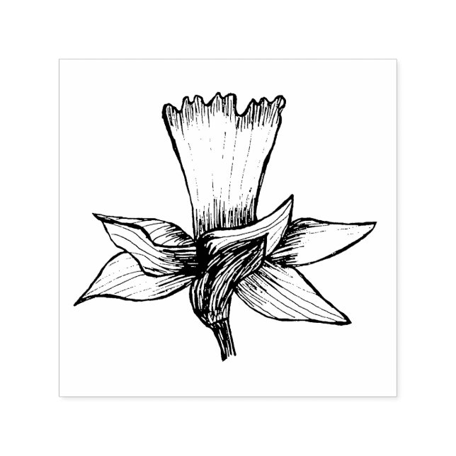 daffodil självfärgande stämpel (Design)