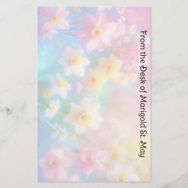 Daffodil Springtime Paper Brevpapper (Framsida)