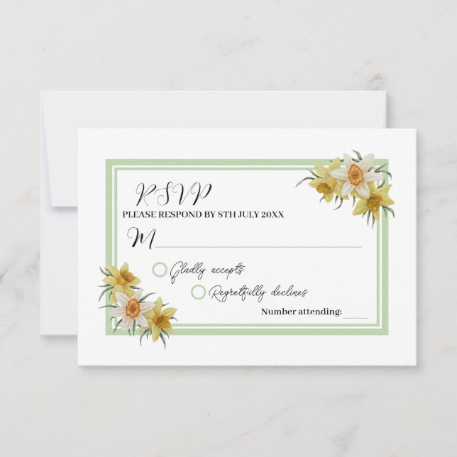 Daffodil-svarskort OSA Kort (Framsida)