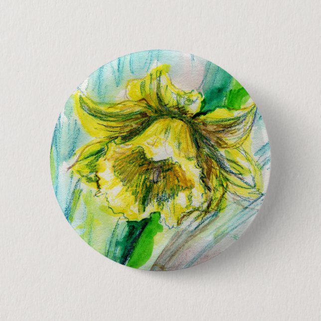 Daffodil Vår Button Badge Knapp (Framsida)