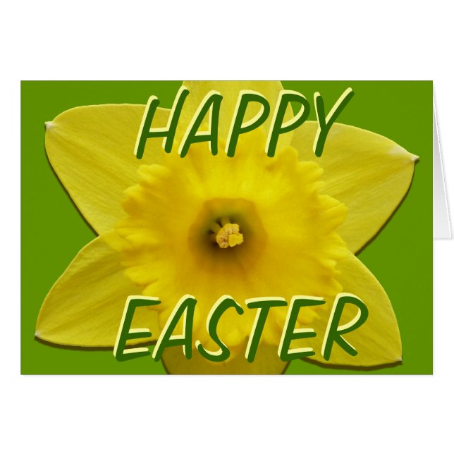 Daffodilkort Personlig Daffodilblomsterkort Hälsningskort (Framsidan Horizontal)