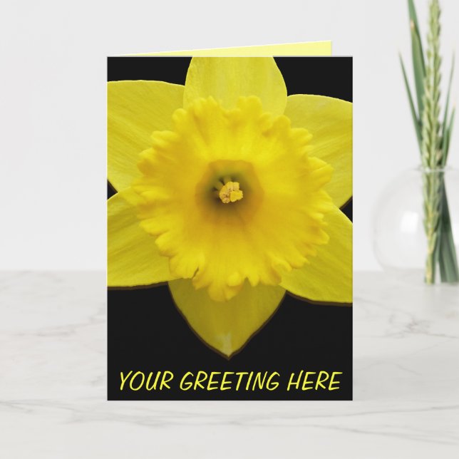Daffodilkort Personlig Daffodilblomsterkort Helgkort (Framsida)