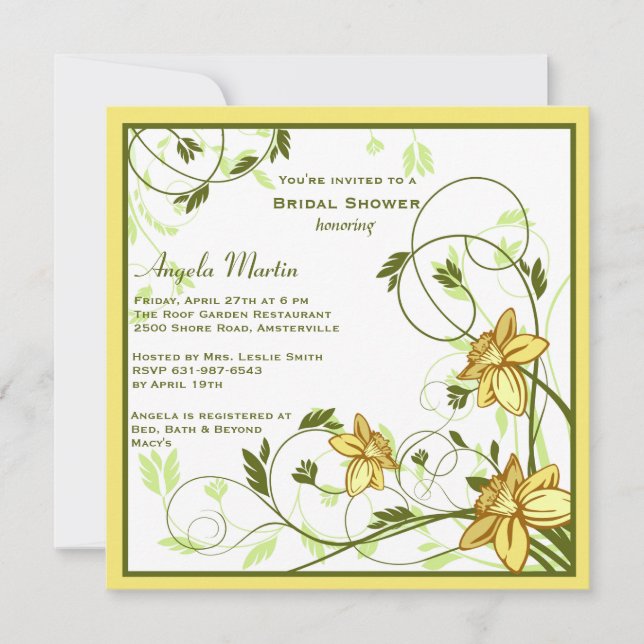 Daffodills inbjudan (Framsida)