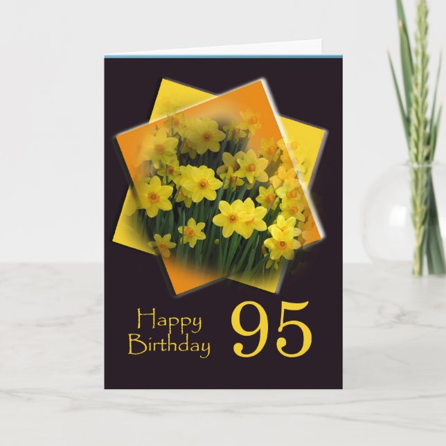 Daffodils 95:e födelsedag i Önskemål Kort (Framsida)