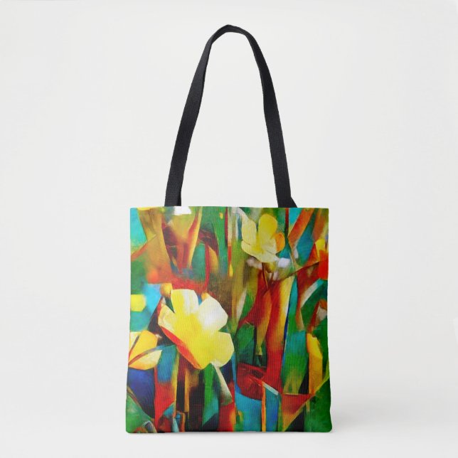 Daffodils. Abstract floral composition in a cubist Tygkasse (Framsida)