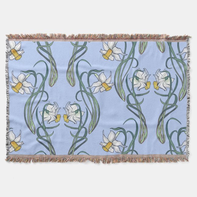 Daffodils Art: Nouveau Vår Filt (Framsidan)