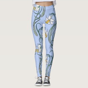 Daffodils Art: Nouveau Vår Leggings