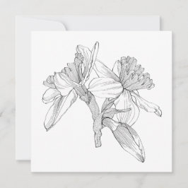 Daffodils blommor är bouquet. anteckningskort