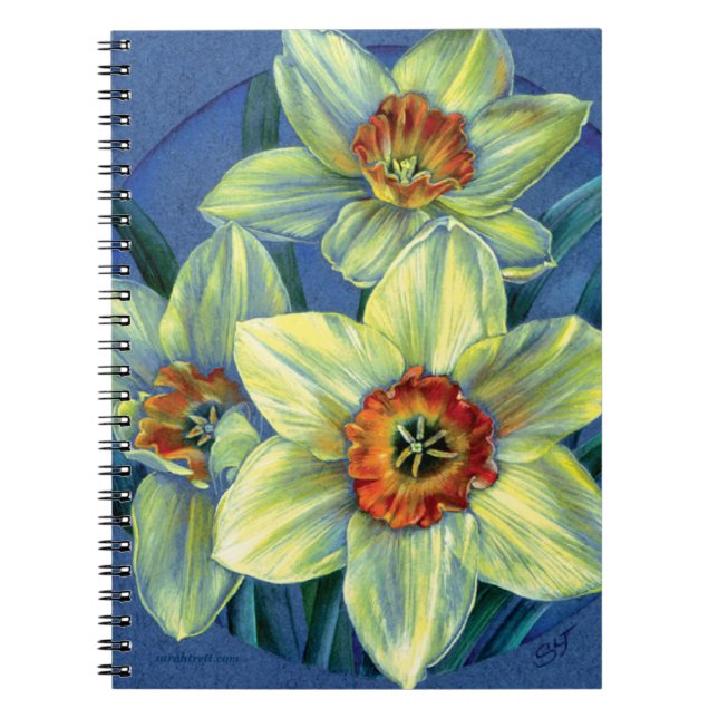Daffodils bra art notebook anteckningsbok (Framsidan)