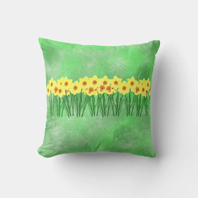 Daffodils Dekorativ kudde (Framsida)