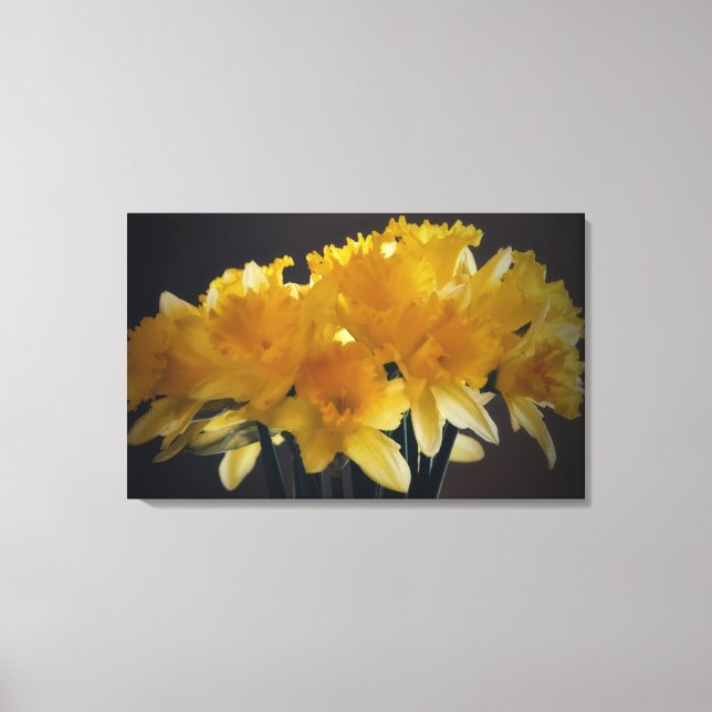 Daffodils Flower Canvas Photographic Art (Framsida)