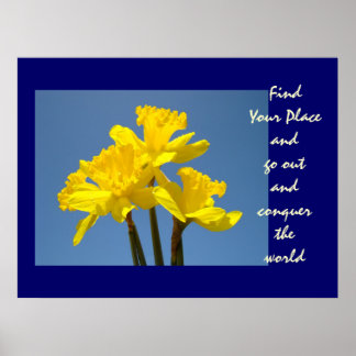 Daffodils Flowers hittar ditt Ställe-konquer. Poster