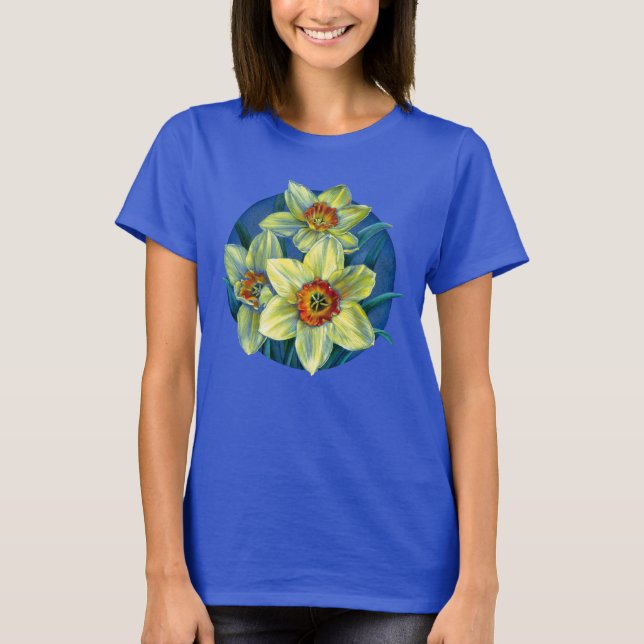Daffodils - glädjen hos vår t-shirt-gulten t-shirt (Framsida)